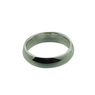 Platinum 6mm plain Court Wedding Ring Size Z