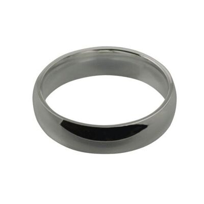 Platinum 6mm plain Court shaped Wedding Ring Size R