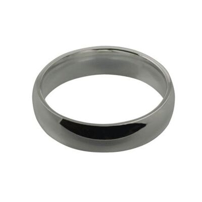 Platinum 6mm plain Court shaped Wedding Ring Size W