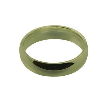 18ct Gold 6mm plain Court shaped Wedding Ring Size Q
