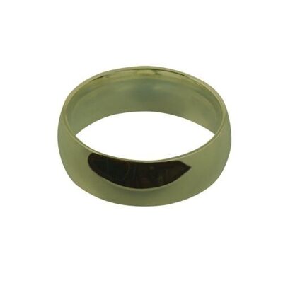 9ct Gold 8mm plain Court shaped Wedding Ring Size Q #1568NM