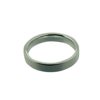 Platinum 4mm plain flat Court shaped Wedding Ring Size Q #1574PH