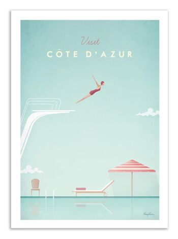 Art-Poster - Visit Cote d'Azur - Henry Rivers W16309 1