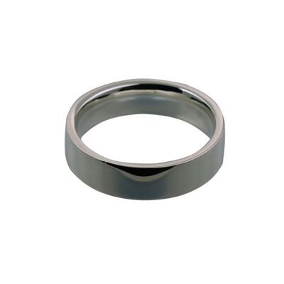 Platinum 6mm plain flat Court shaped Wedding Ring Size Q #1576PH