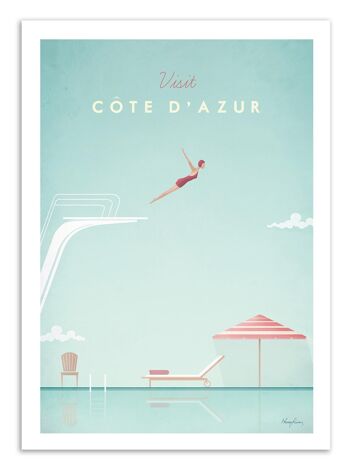 Art-Poster - Visit Cote d'Azur - Henry Rivers W16309-A3 1