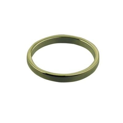 9ct Gold 2mm plain flat Wedding Ring Size I
