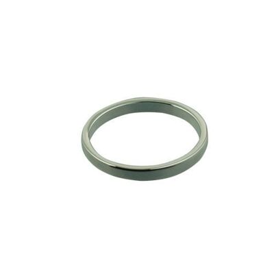 Platinum 2mm plain flat Wedding Ring Size J