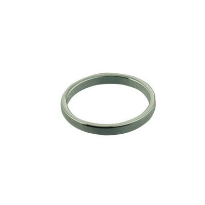 Platinum 2mm plain flat Wedding Ring Size K