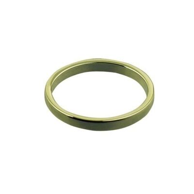 18ct Gold 2mm plain flat Wedding Ring Size I