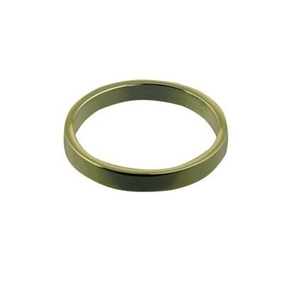 9ct Gold 3mm plain flat Wedding Ring Size Q