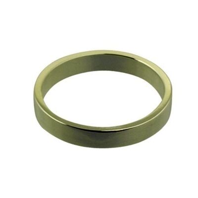 9ct Gold 3mm plain flat Wedding Ring Size I