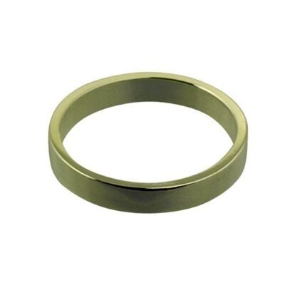 9ct Gold 3mm plain flat Wedding Ring Size J