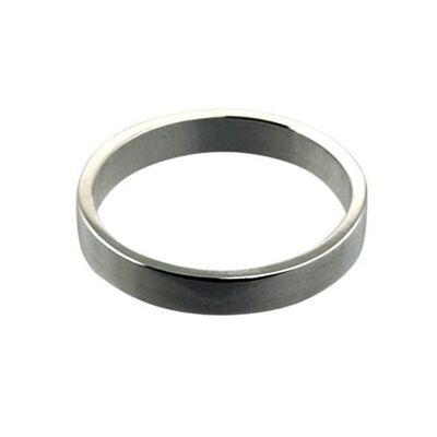 9ct White Gold 3mm plain flat Wedding Ring Size I