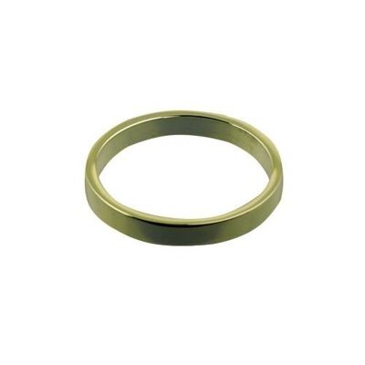 18ct Gold 3mm plain flat Wedding Ring Size Q