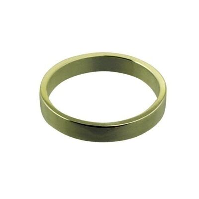 18ct Gold 3mm plain flat Wedding Ring Size I