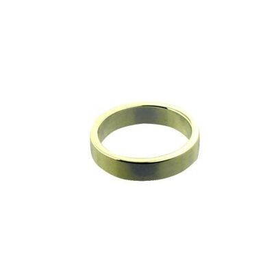 9ct Gold 4mm plain flat Wedding Ring Size I #1584NH