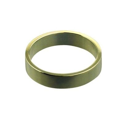 9ct Gold 4mm plain flat Wedding Ring Size I #1584NM