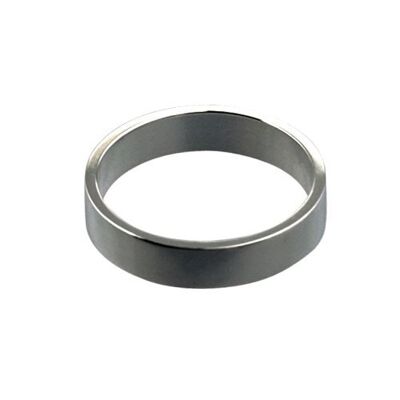 Platinum 4mm plain flat Wedding Ring Size I #1584PM