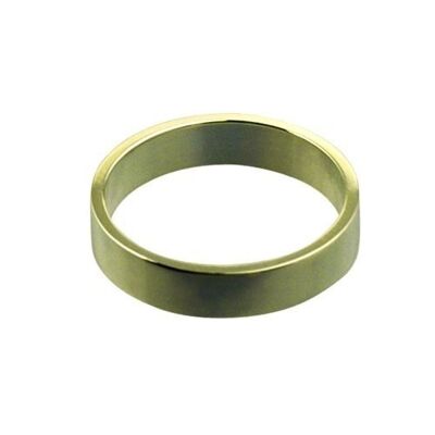 18ct Gold 4mm plain flat Wedding Ring Size I #1584YM