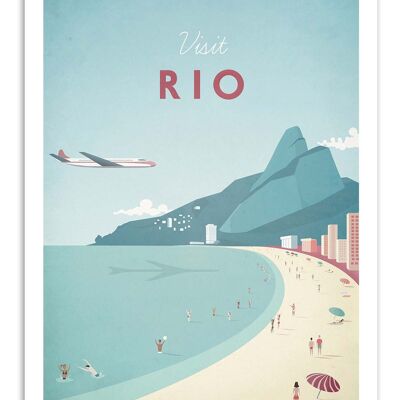 Art-Poster - Visit Rio - Henry Rivers W16313-A3