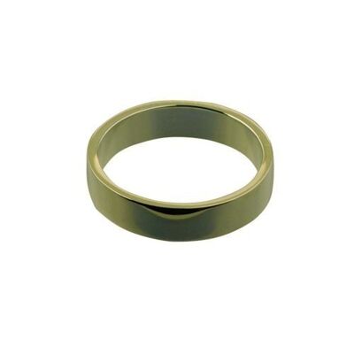 9ct Gold 5mm plain flat Wedding Ring Size Q