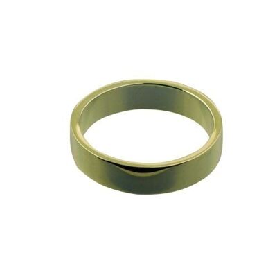 18ct Gold 5mm plain flat Wedding Ring Size Q