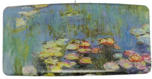 Hair clip superior quality - rectangular- Waterlilies from impressionist Claude Monet, made in France clip