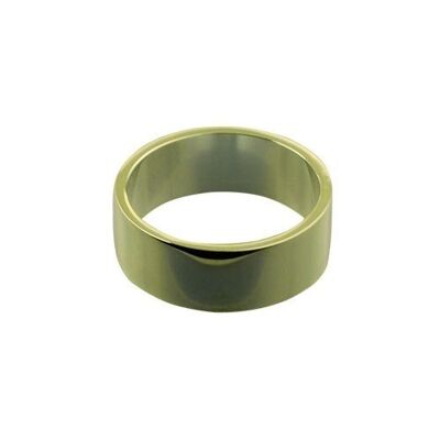 18ct Gold 8mm plain flat Wedding Ring Size Q