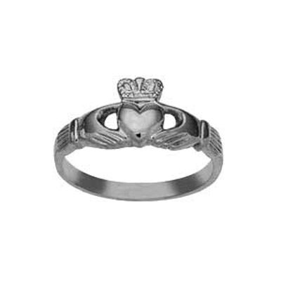 Silver 9x24mm ladies Claddagh Ring Size K