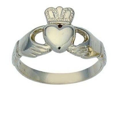 Silver 11mm gents Claddagh Ring Size W