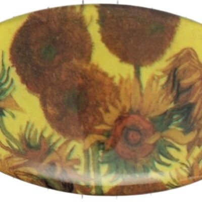Haarspange von höchster Qualität oval - Vincent van Gogh, Sonnenblumen, made in France Clip