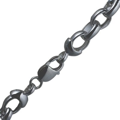 Silver Solid Belcher chain bracelet 8 inches