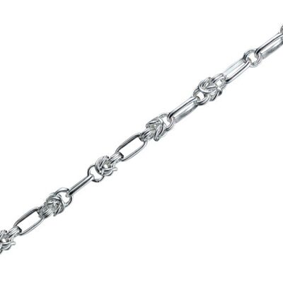 Silver fancy handmade chain necklace 20 inches #B1640S