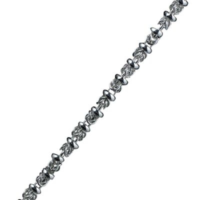 Silver fancy handmade chain bracelet 7.5 inches #B1750S