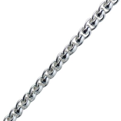 Silver handmade roller-ball chain Bracelet 7.5 inches #B3000S