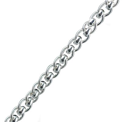 Silver handmade roller-ball chain Bracelet 7.5 inches #B3010S