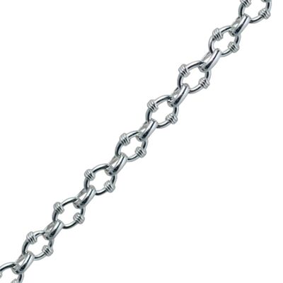Silver fancy handmade Bracelet chain 7.5 inches #B3907S