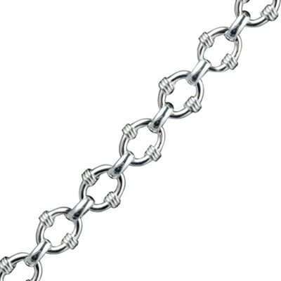 Silver handmade Large oval link straps Bracelet chain 7.5 inches