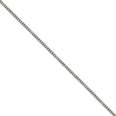 18ct White Bright cut Curb Pendant Chain 20 inches