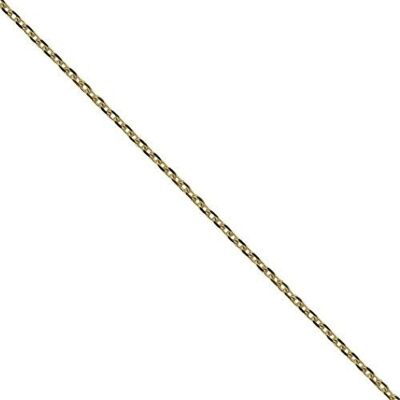 9ct Bright cut Cable Linked Pendant Chain 16 inches