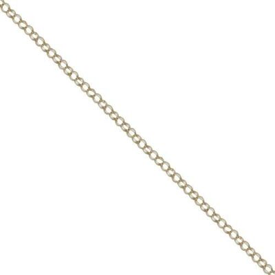 9ct round Linked Belcher Pendant Chain 16 inches #BR58NR