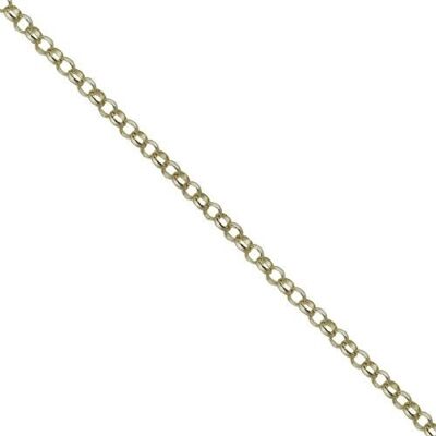 9ct round Linked Belcher Pendant Chain 16 inches #BR60NR