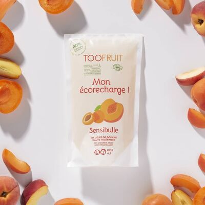 Écorecharge Sensibulle, organic apricot - peach shower gel