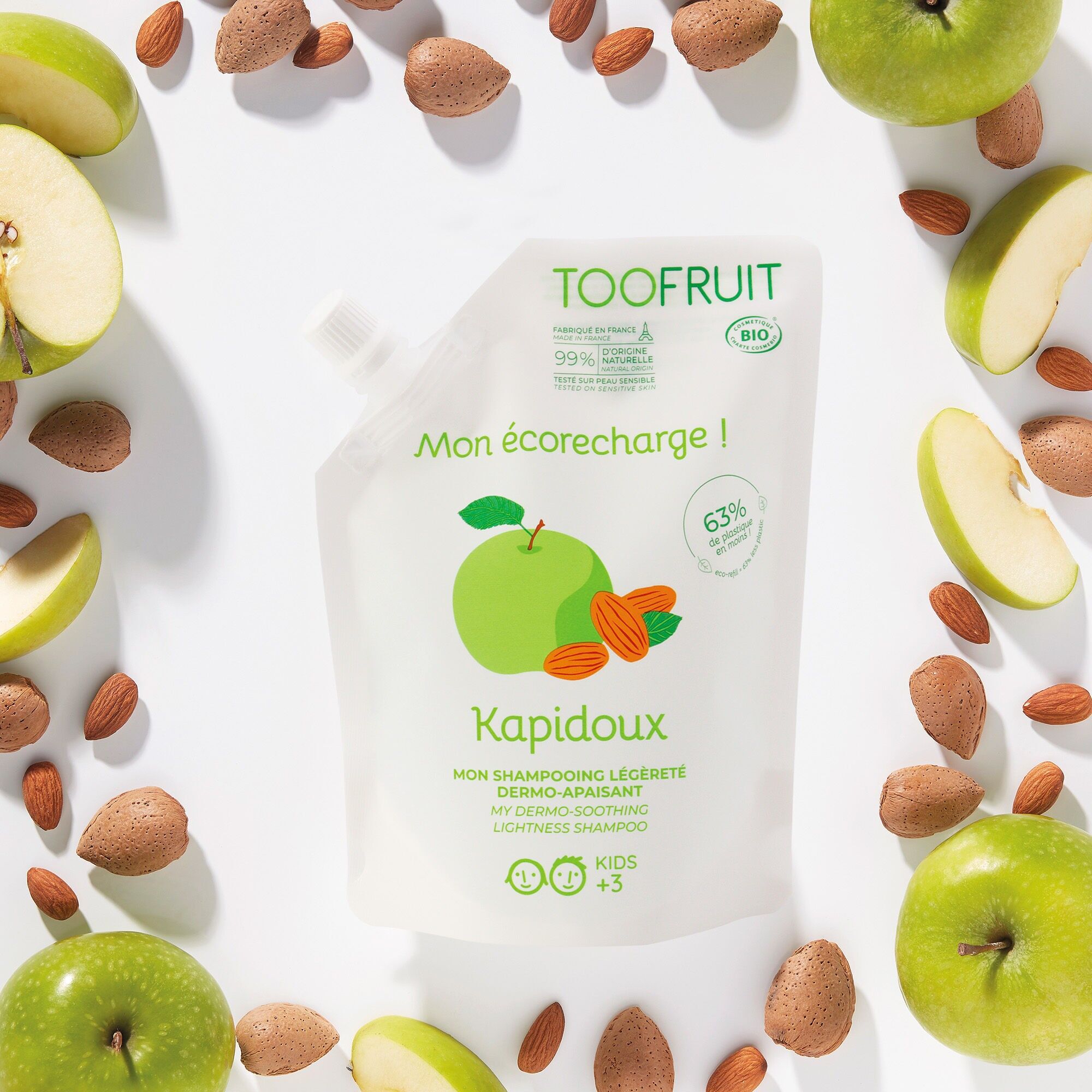 Ecorecharge Kapidoux, shampoo bio mela - mandorla