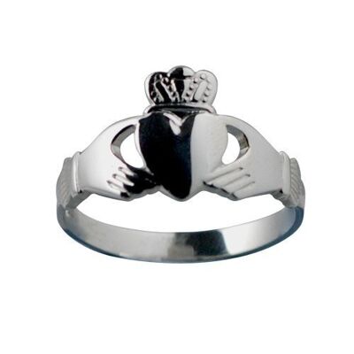 Silver 22x14mm Claddagh Ring Size S