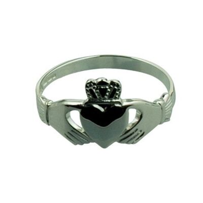 Silver 18x11mm Claddagh Ring Size P