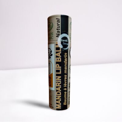 Bio-Mandarinen-Lippenbalsam 15 ml – 1 Stück – Verpackung aus 100 % Papier