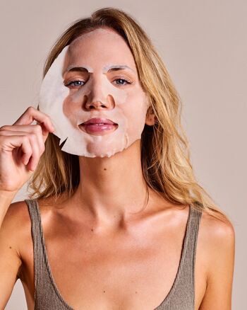 Masque Facial Réconfortant et Hydratant à l'Aloe Vera et à l'Acide Hyaluronique - Tissu 100% Biodégradable - IROHA NATURE 3