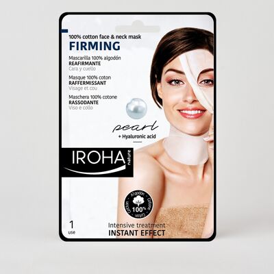 Pearl FIRMING Gesichts- und Halsmaske - 100% Baumwolle - IROHA NATURE