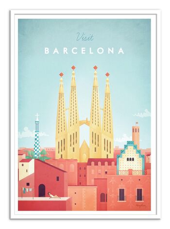 Art-Poster - Visit Barcelona - Henry Rivers W17050-A3 2
